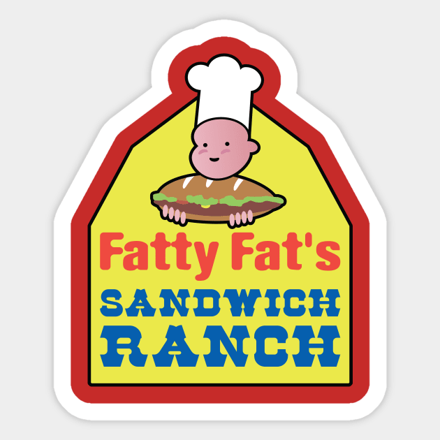 30 Rock Fatty Fat's Sandwich Ranch Sticker by BuzzBenson